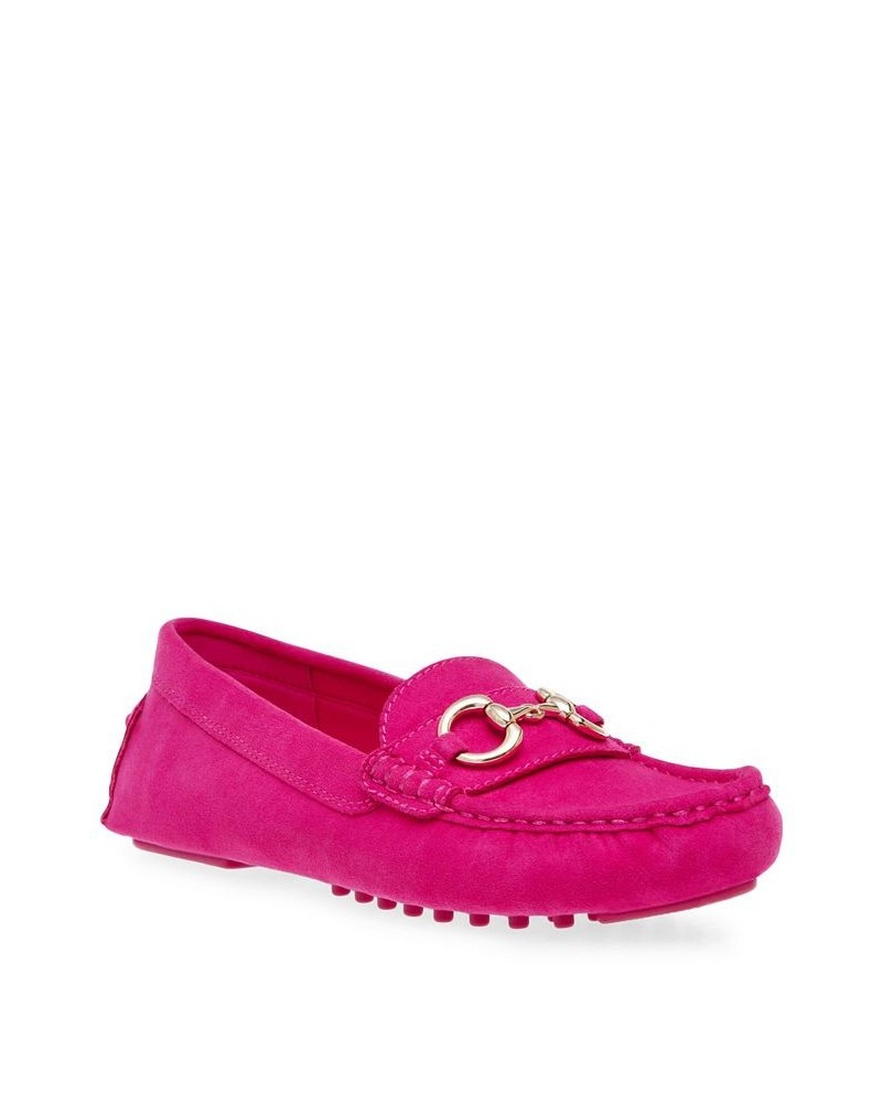 Women's Chrystie Moccasin Flats Pink $47.52 Shoes