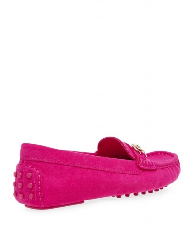 Women's Chrystie Moccasin Flats Pink $47.52 Shoes