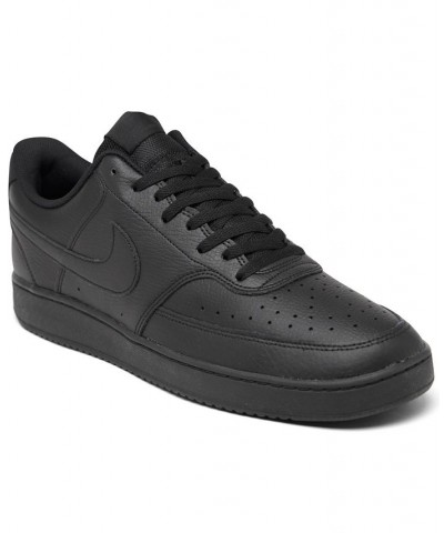 Men's Court Vision Low Casual Sneakers Black $28.80 Shoes