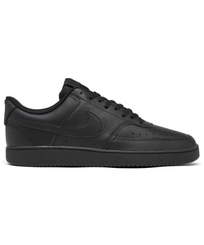 Men's Court Vision Low Casual Sneakers Black $28.80 Shoes