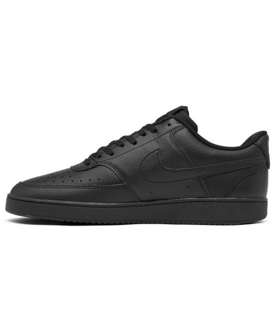 Men's Court Vision Low Casual Sneakers Black $28.80 Shoes