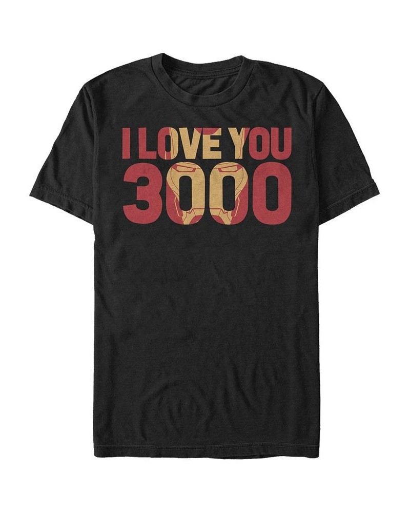 Marvel Men's Avengers Endgame I Love You 3000 Iron Man, Short Sleeve T-shirt Black $19.24 T-Shirts