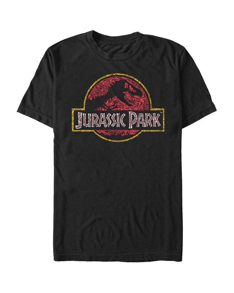 Jurassic Park Men's Icons Logo Short Sleeve T-Shirt Black $15.40 T-Shirts