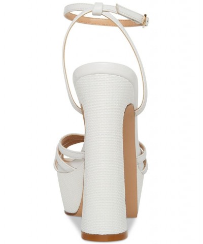 Women's Mips Strappy Platform Dress Sandals White $39.96 Shoes