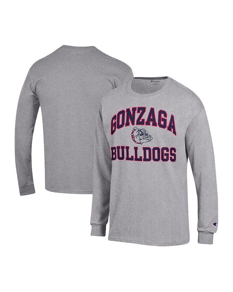 Men's Heather Gray Gonzaga Bulldogs High Motor Long Sleeve T-shirt $22.25 T-Shirts