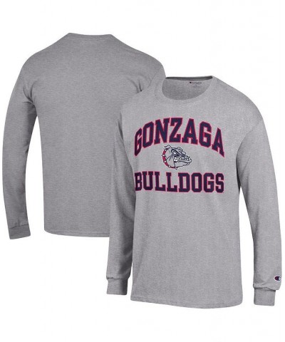 Men's Heather Gray Gonzaga Bulldogs High Motor Long Sleeve T-shirt $22.25 T-Shirts