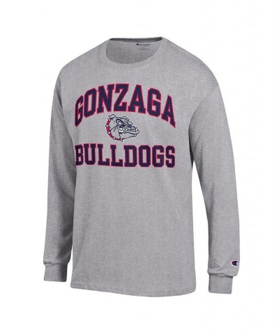 Men's Heather Gray Gonzaga Bulldogs High Motor Long Sleeve T-shirt $22.25 T-Shirts