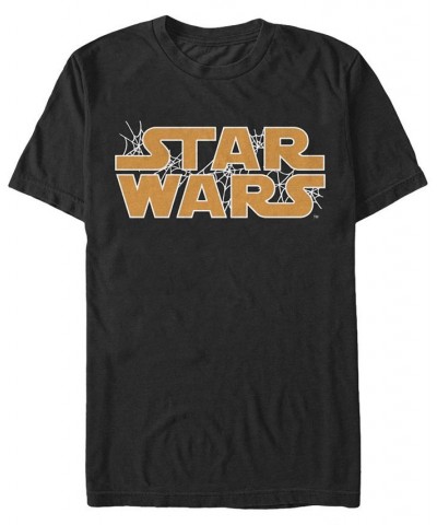 Star Wars Men's Spider Webs Logo Short Sleeve T-Shirt Black $17.84 T-Shirts