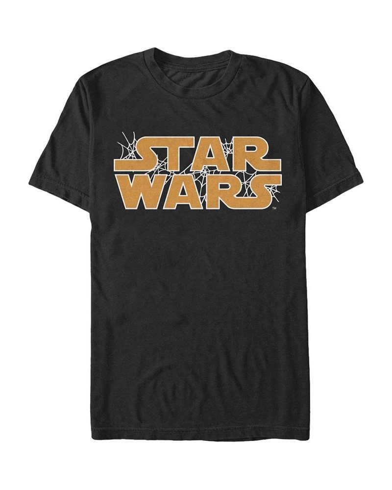 Star Wars Men's Spider Webs Logo Short Sleeve T-Shirt Black $17.84 T-Shirts