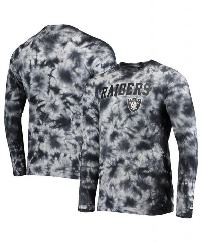 Men's Black Las Vegas Raiders Tie-Dye Long Sleeve T-shirt $26.31 T-Shirts