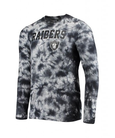 Men's Black Las Vegas Raiders Tie-Dye Long Sleeve T-shirt $26.31 T-Shirts