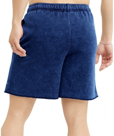 Men's Acid Wash Logo Shorts Blue $28.80 Shorts