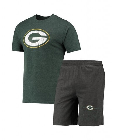 Men's Green Bay Packers Meter T-shirt and Shorts Sleep Set - Charcoal, Green $29.06 Pajama