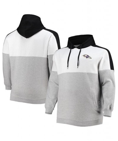 Men's Black, Heather Gray Baltimore Ravens Big and Tall Team Logo Pullover Hoodie $36.55 Sweatshirt