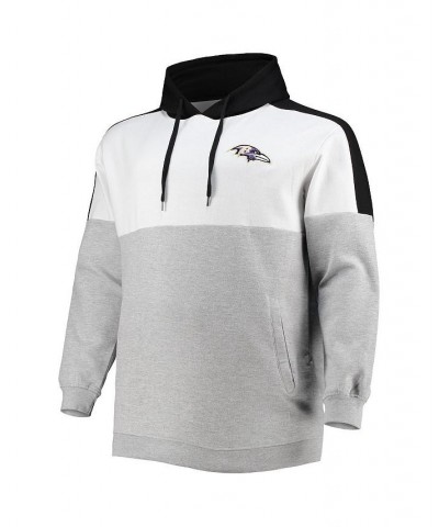 Men's Black, Heather Gray Baltimore Ravens Big and Tall Team Logo Pullover Hoodie $36.55 Sweatshirt