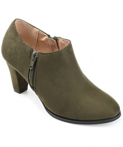 Women's Sanzi Low-Cut Booties Green $47.00 Shoes