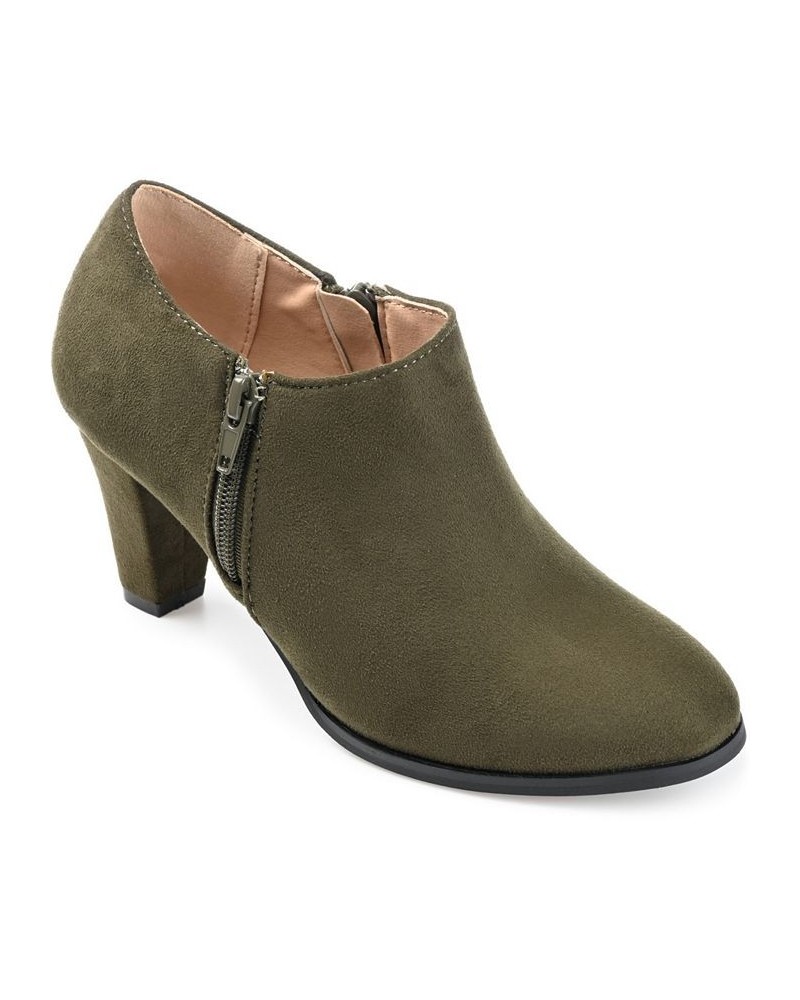 Women's Sanzi Low-Cut Booties Green $47.00 Shoes