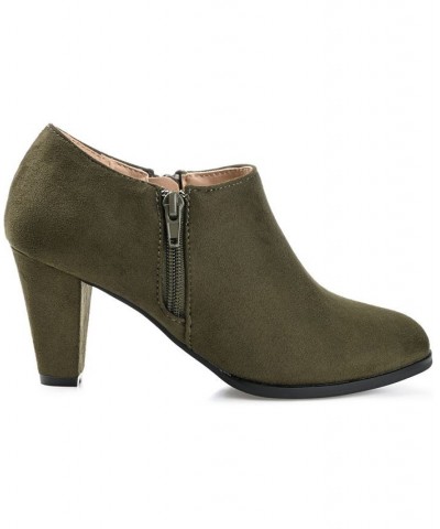 Women's Sanzi Low-Cut Booties Green $47.00 Shoes