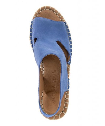 Women's Cody Wedge Espadrille Sandals Blue $59.77 Shoes