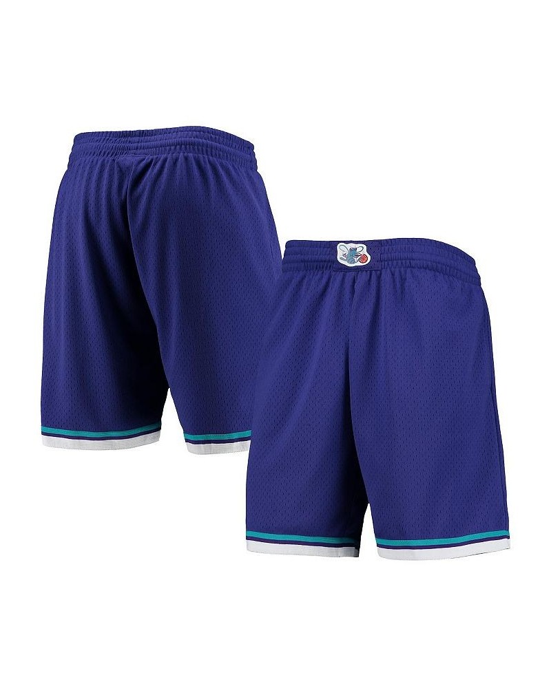 Men's Purple Charlotte Hornets 1994-95 Hardwood Classics Swingman Shorts $38.49 Shorts