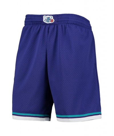 Men's Purple Charlotte Hornets 1994-95 Hardwood Classics Swingman Shorts $38.49 Shorts