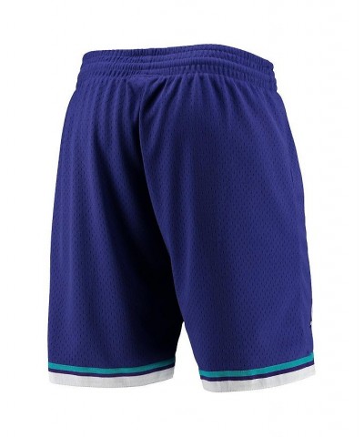 Men's Purple Charlotte Hornets 1994-95 Hardwood Classics Swingman Shorts $38.49 Shorts