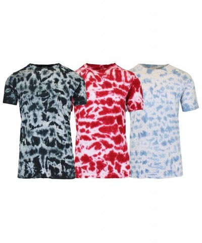 Men's Short Sleeve Tie-dye Printed T-shirt, 3 Piece Set PD03 $30.68 T-Shirts