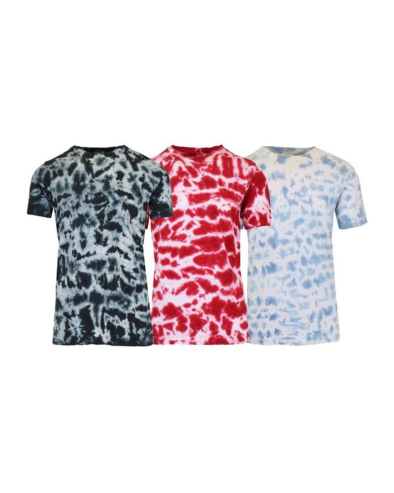 Men's Short Sleeve Tie-dye Printed T-shirt, 3 Piece Set PD03 $30.68 T-Shirts