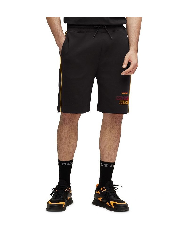 BOSS x NBA Men's Miami Heat Shorts Black $52.36 Shorts