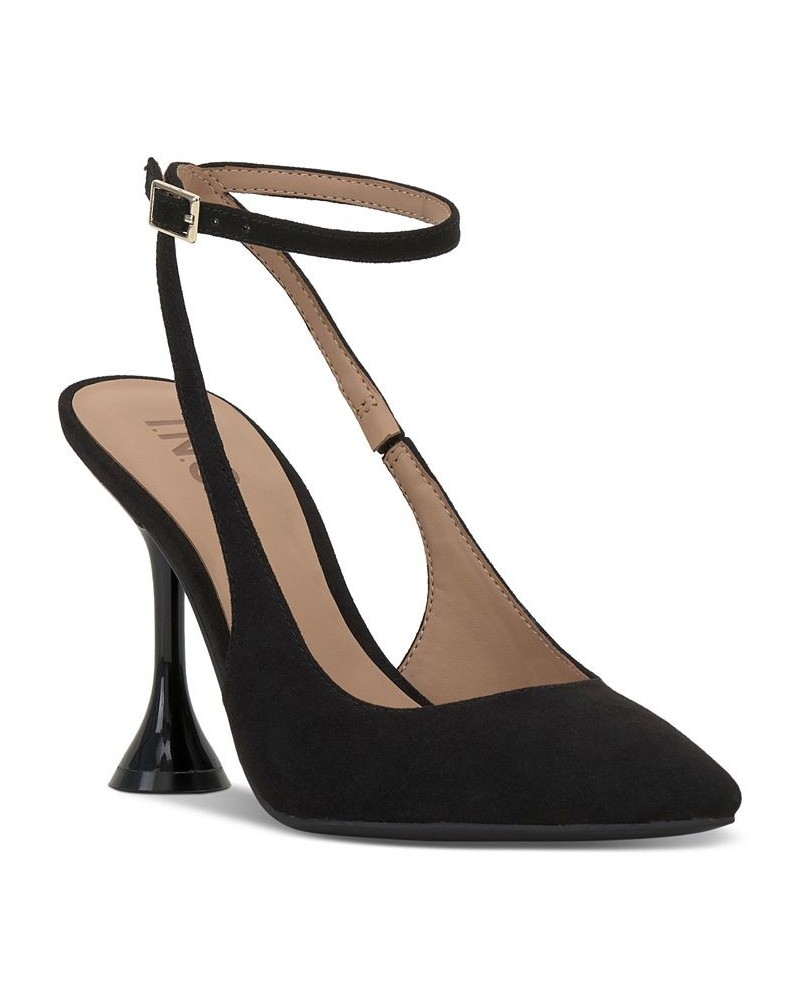 Women's Supira Ankle Strap Pumps Black $49.23 Shoes