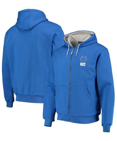 Men's Royal Indianapolis Colts Craftsman Thermal Lined Full-Zip Hoodie $38.85 Sweatshirt