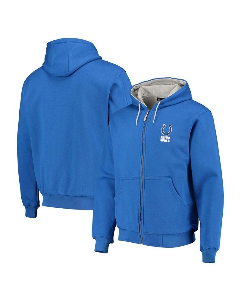 Men's Royal Indianapolis Colts Craftsman Thermal Lined Full-Zip Hoodie $38.85 Sweatshirt