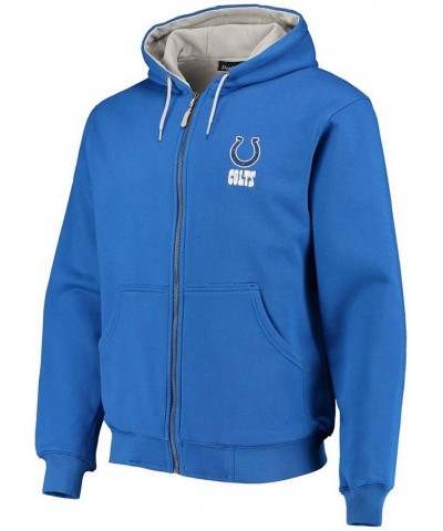 Men's Royal Indianapolis Colts Craftsman Thermal Lined Full-Zip Hoodie $38.85 Sweatshirt