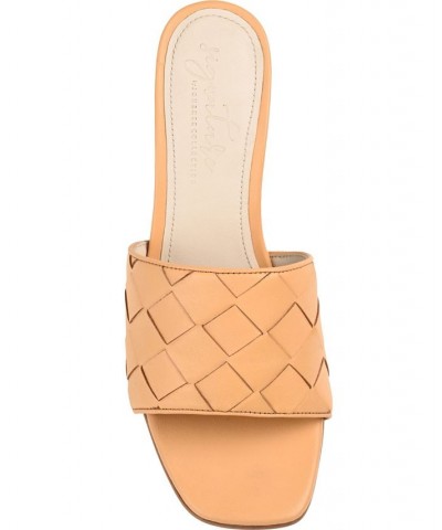 Women's Kellee Woven Sandals Tan/Beige $56.10 Shoes