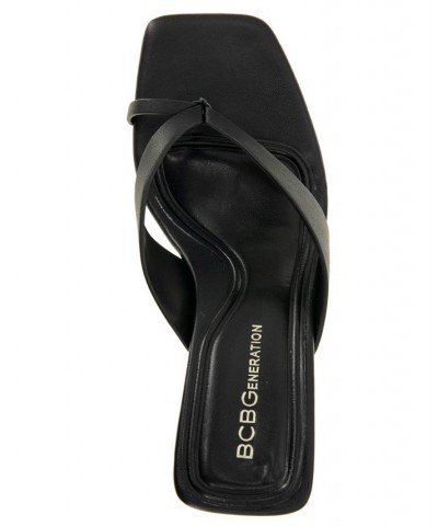 Women's Flian Toe Ring Sandal Black $59.50 Shoes