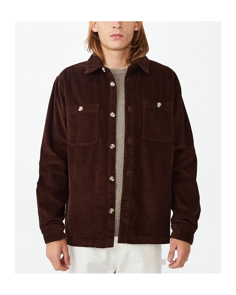 Men's Heavy Over-Shirt Brown $39.20 Jackets