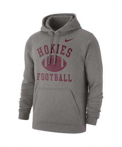 Men's Heathered Gray Virginia Tech Hokies Football Club Pullover Hoodie $39.74 Sweatshirt