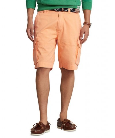 Men's 10-1/2-Inch Relaxed Fit Twill Cargo Shorts Orange $39.06 Shorts