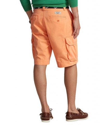 Men's 10-1/2-Inch Relaxed Fit Twill Cargo Shorts Orange $39.06 Shorts