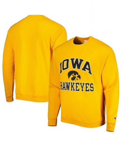 Men's Gold Iowa Hawkeyes High Motor Pullover Sweatshirt $33.79 Sweatshirt