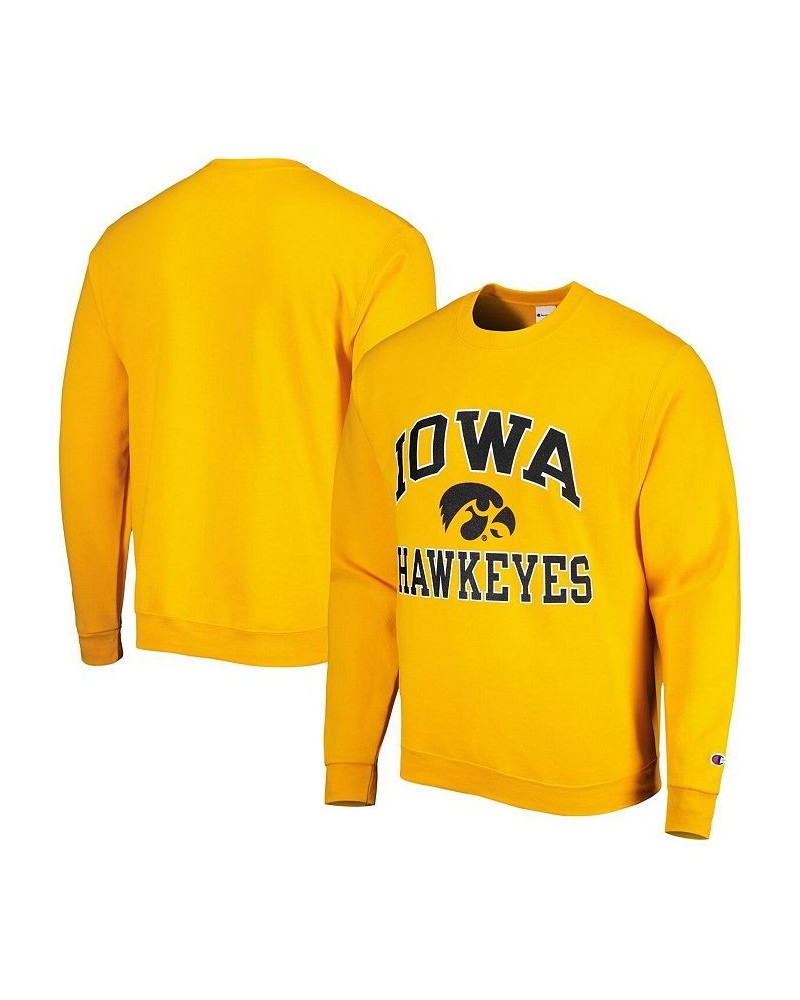 Men's Gold Iowa Hawkeyes High Motor Pullover Sweatshirt $33.79 Sweatshirt