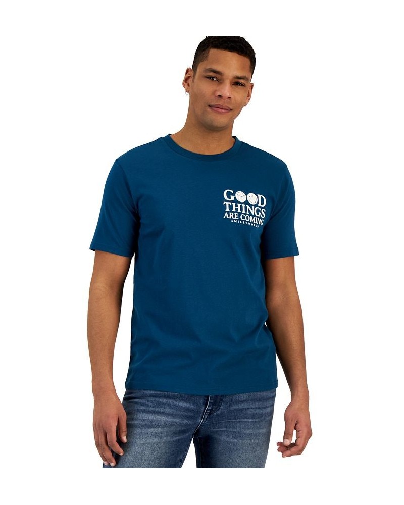 Men's Good Things Are Coming Graphic T-Shirt Blue $9.60 T-Shirts