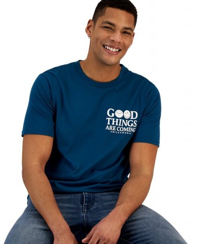 Men's Good Things Are Coming Graphic T-Shirt Blue $9.60 T-Shirts