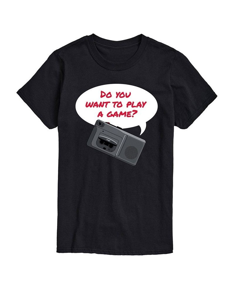 Men's You Wanna Play A Game Classic Fit T-shirt Black $20.64 T-Shirts