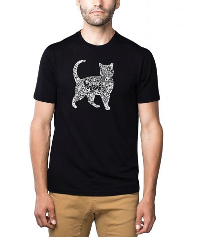 Men's Premium Word Art T-Shirt - Cat Black $25.19 T-Shirts