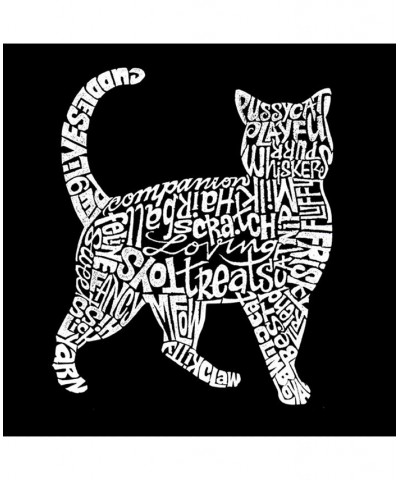 Men's Premium Word Art T-Shirt - Cat Black $25.19 T-Shirts