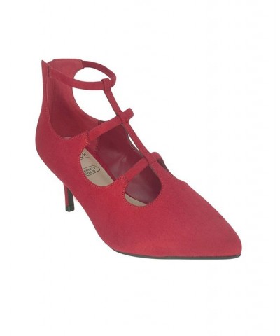 Women's Elexis Pump with Memory Foam Red $45.90 Shoes