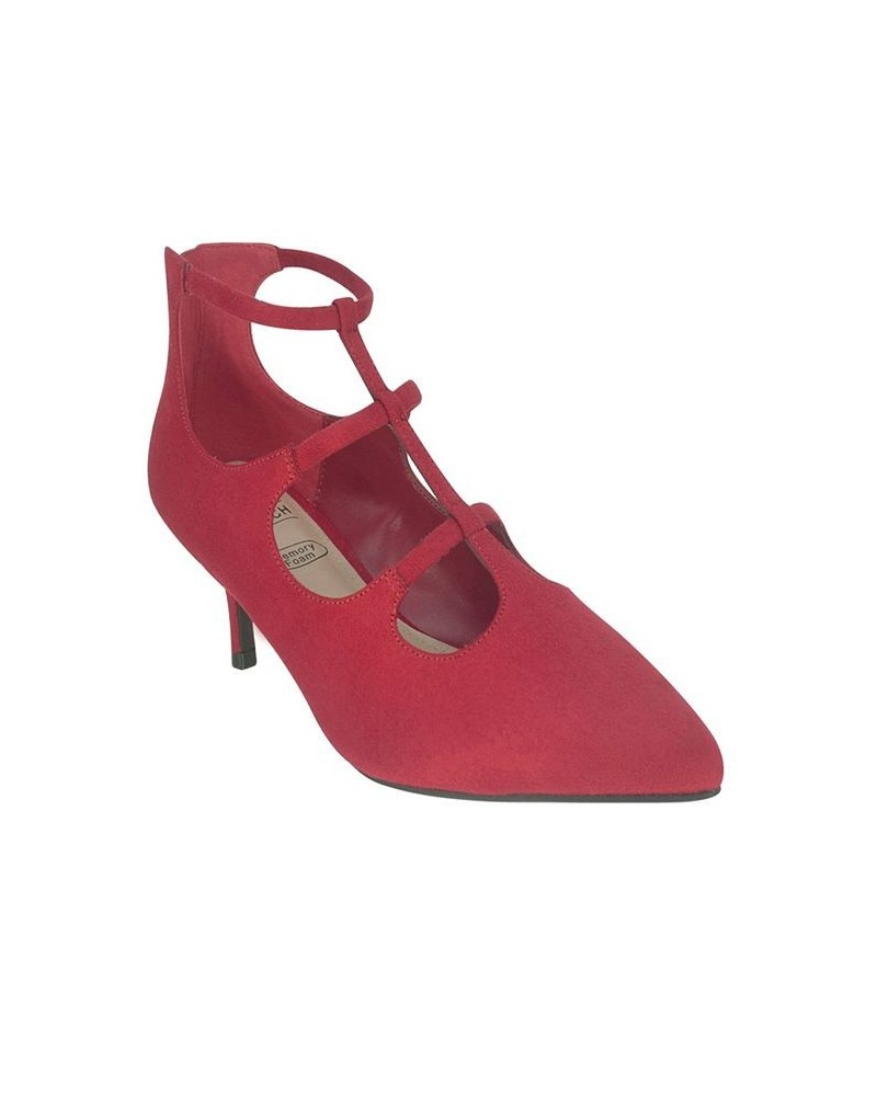 Women's Elexis Pump with Memory Foam Red $45.90 Shoes