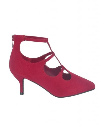 Women's Elexis Pump with Memory Foam Red $45.90 Shoes