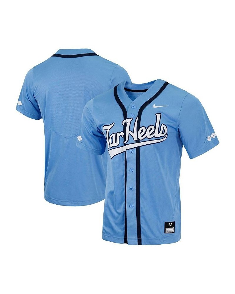 Men's Carolina Blue North Carolina Tar Heels Replica Full-Button Baseball Jersey $40.00 Jersey